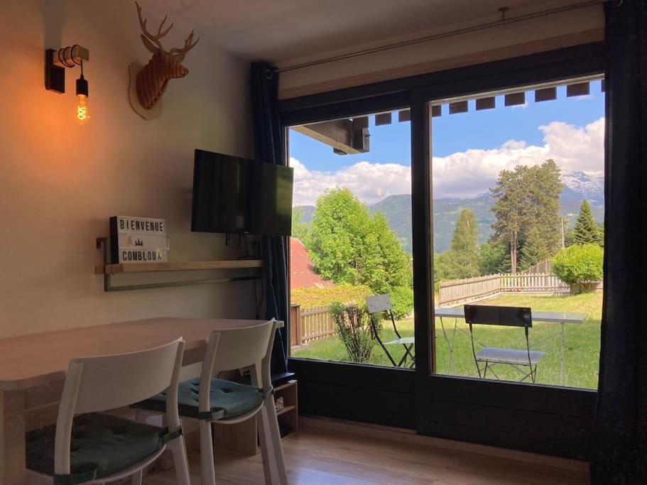 Appartement La Marmotte: Vue Mont Blanc, Terrasse, Parking à Combloux Extérieur photo