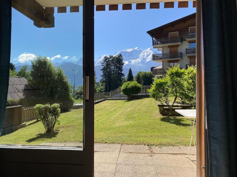 Appartement La Marmotte: Vue Mont Blanc, Terrasse, Parking à Combloux Extérieur photo